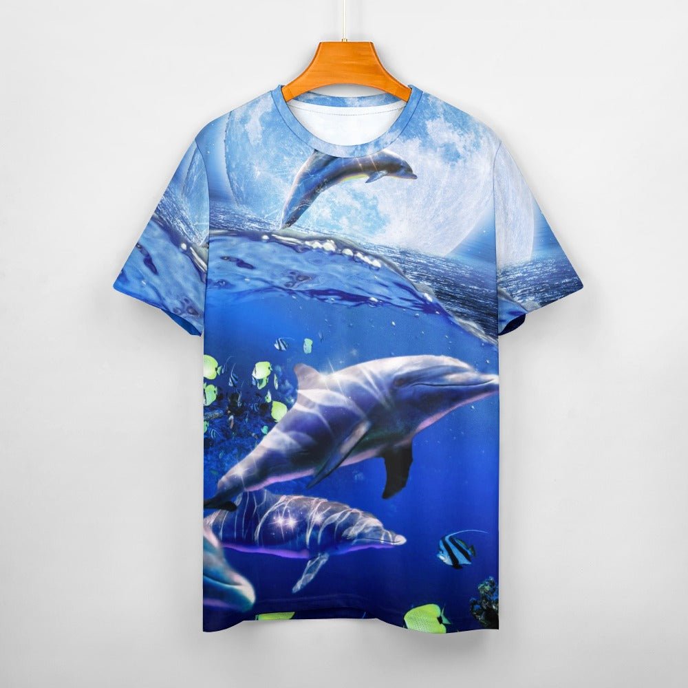 Moon Dolphin Shirt - Random Galaxy