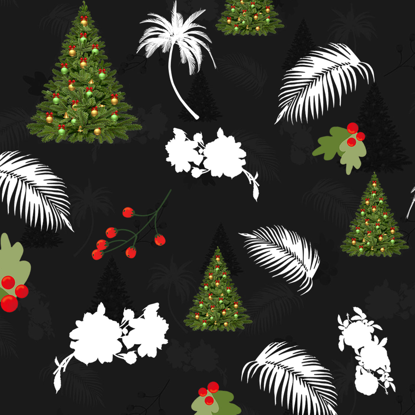 Christmas in July Tree Hawaiian Guayabera Shirt