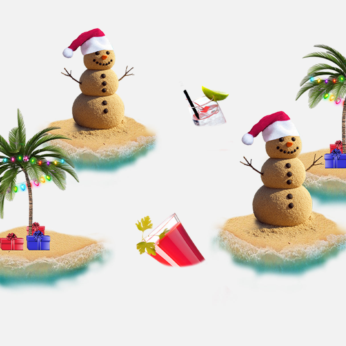 Women's Christmas in July Vacay Hawaiian Guayabera Shirt