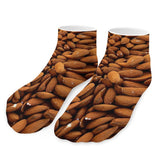 Almond Nut Socks For Men Women - Random Galaxy