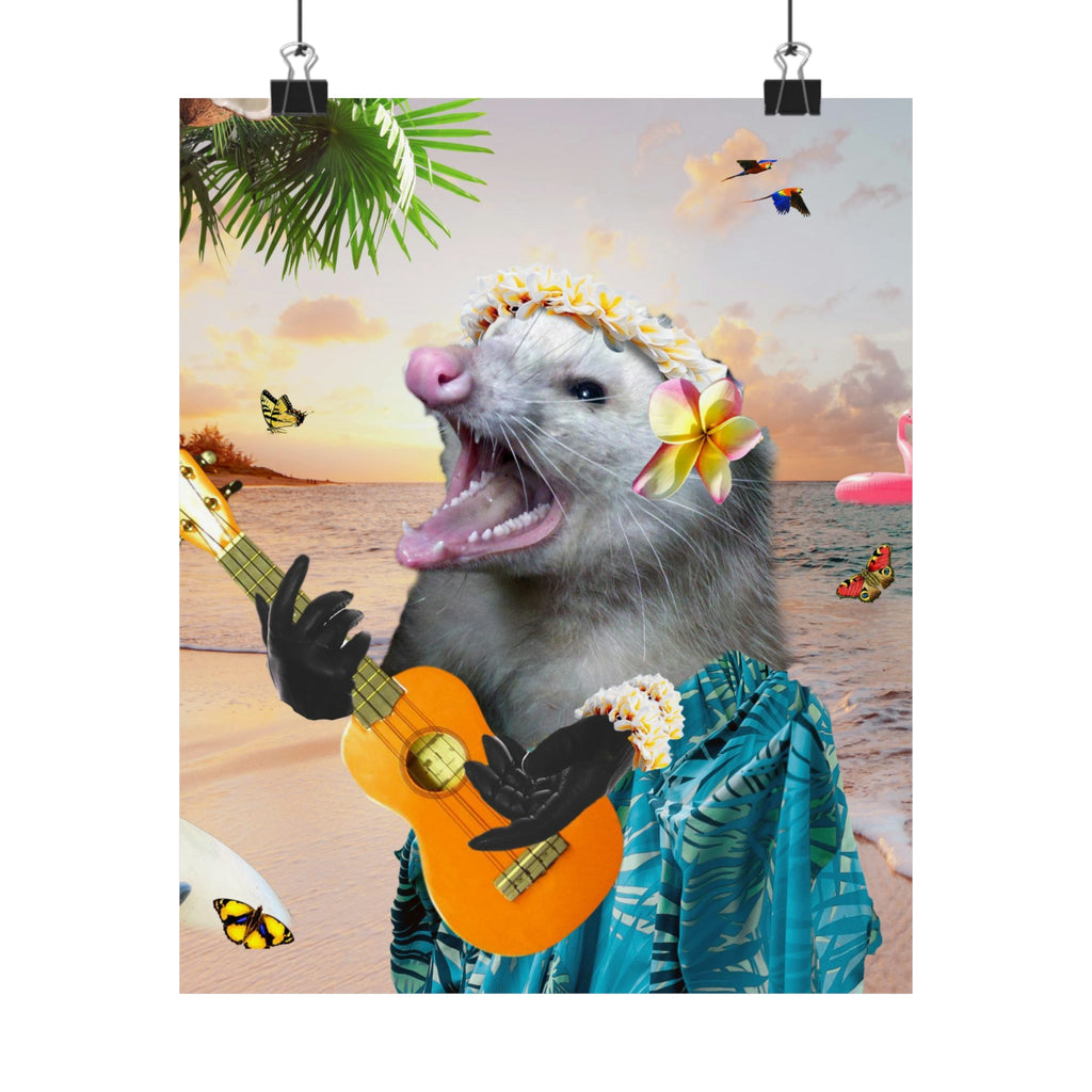 Aloha Possum Poster - Random Galaxy