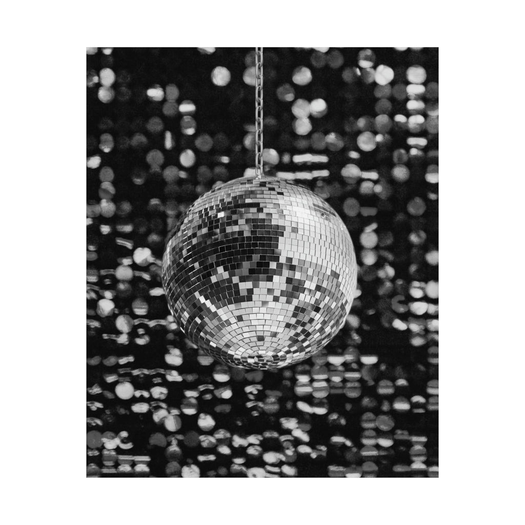Black And White Disco Ball Poster - Random Galaxy
