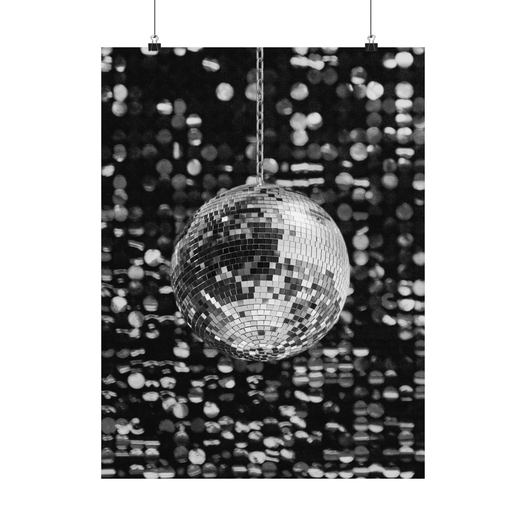 Black And White Disco Ball Poster - Random Galaxy