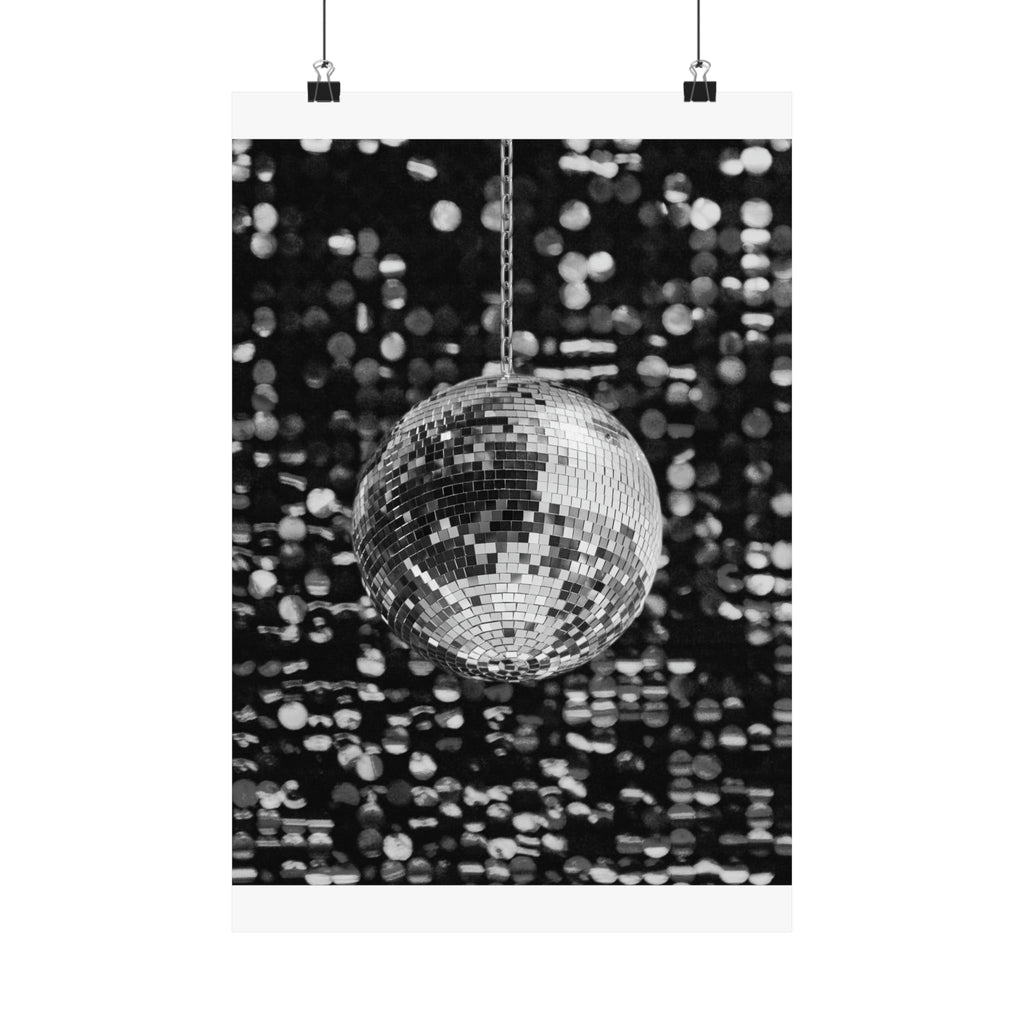 Black And White Disco Ball Poster - Random Galaxy