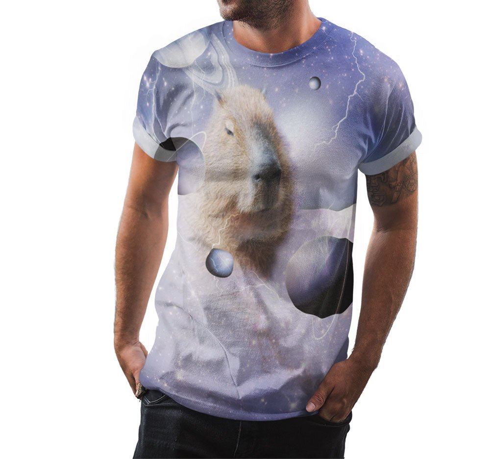 Capybara Face Space Shirt | AOP 3D Tee Shirts - Random Galaxy Official