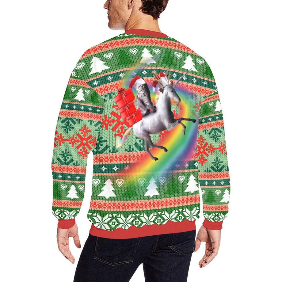 Men's unicorn 2025 christmas sweater