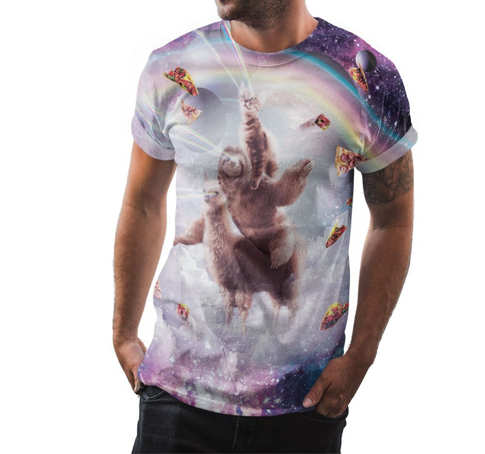 Cat Sloth Llama Shirt | AOP 3D Tee Shirts - Random Galaxy Official