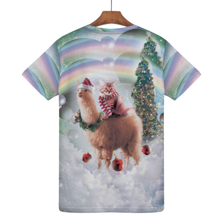 Christmas Cat Llama Shirt | AOP 3D Tee Shirts - Random Galaxy Official