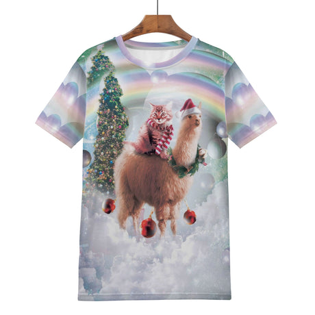 Christmas Cat Llama Shirt | AOP 3D Tee Shirts - Random Galaxy Official