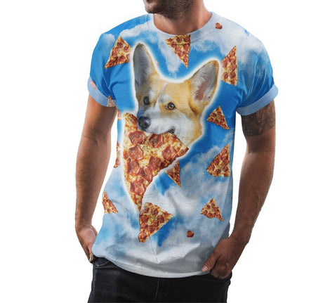 Corgi Pizza Clouds Shirt | AOP 3D Tee Shirts - Random Galaxy Official