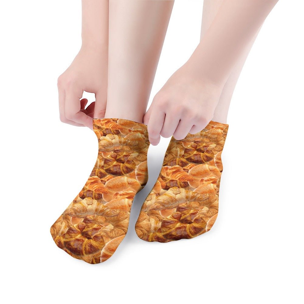 Croissant Socks For Men Women - Random Galaxy