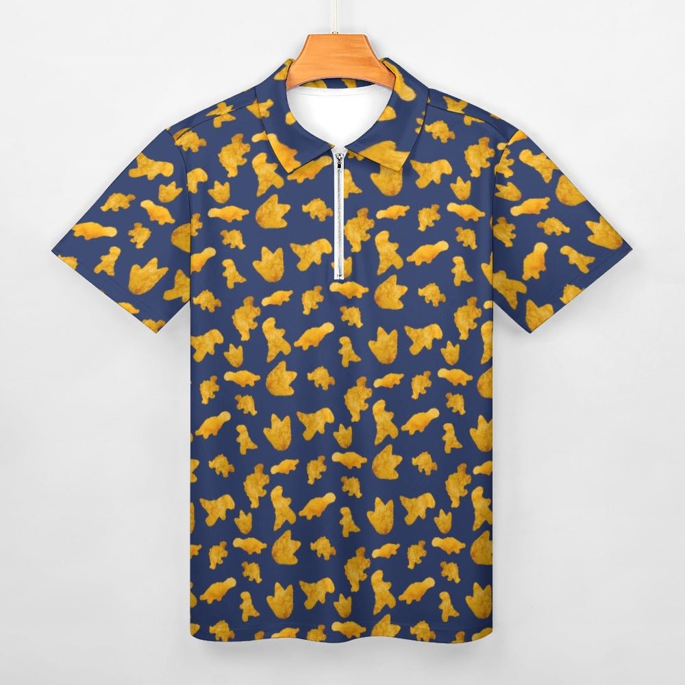 Dinosaur Chicken Nuggets Polo Shirt - Random Galaxy