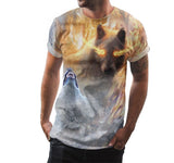 Ice Fire Wolf Shirt - Random Galaxy Official