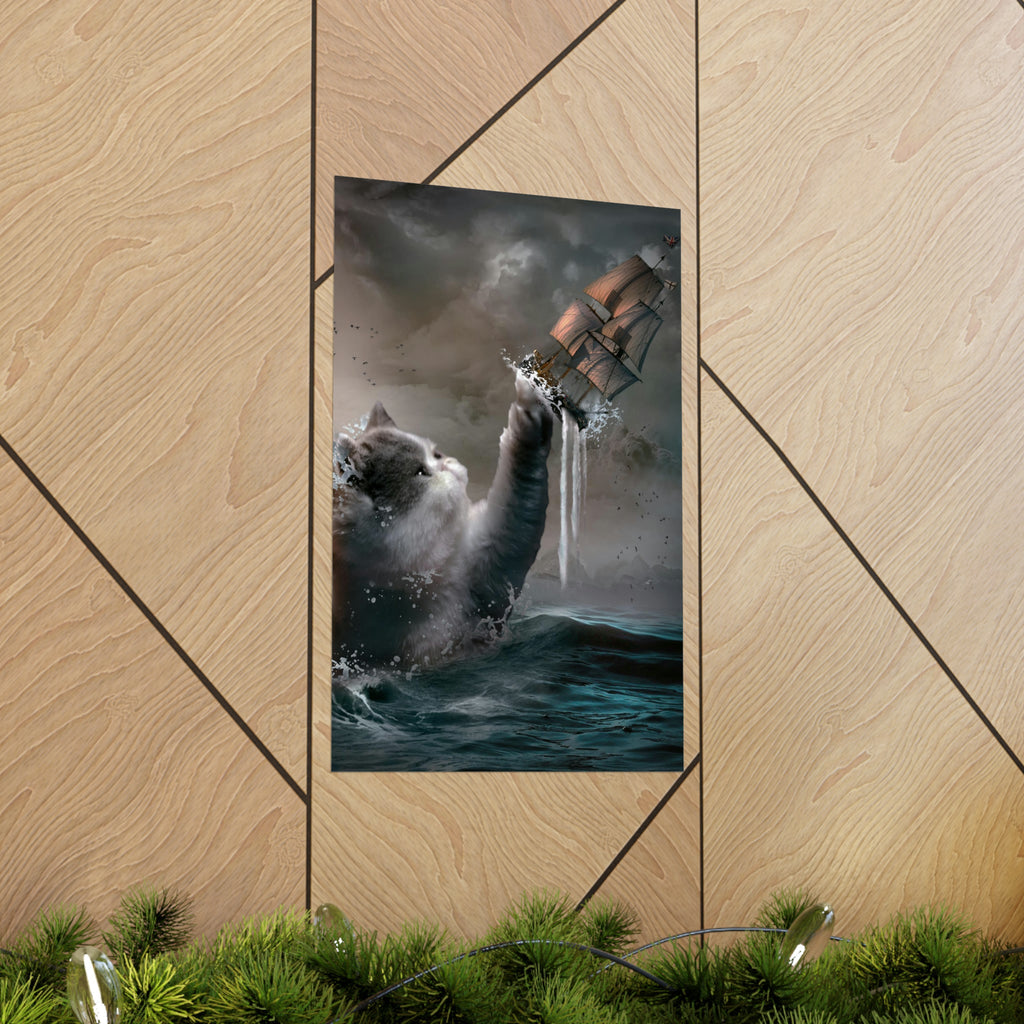 Kraken Cat Krakitten Poster - Random Galaxy
