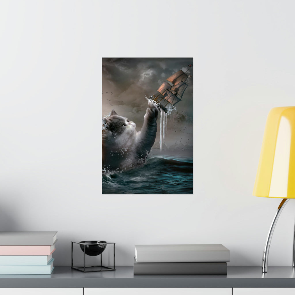 Kraken Cat Krakitten Poster - Random Galaxy