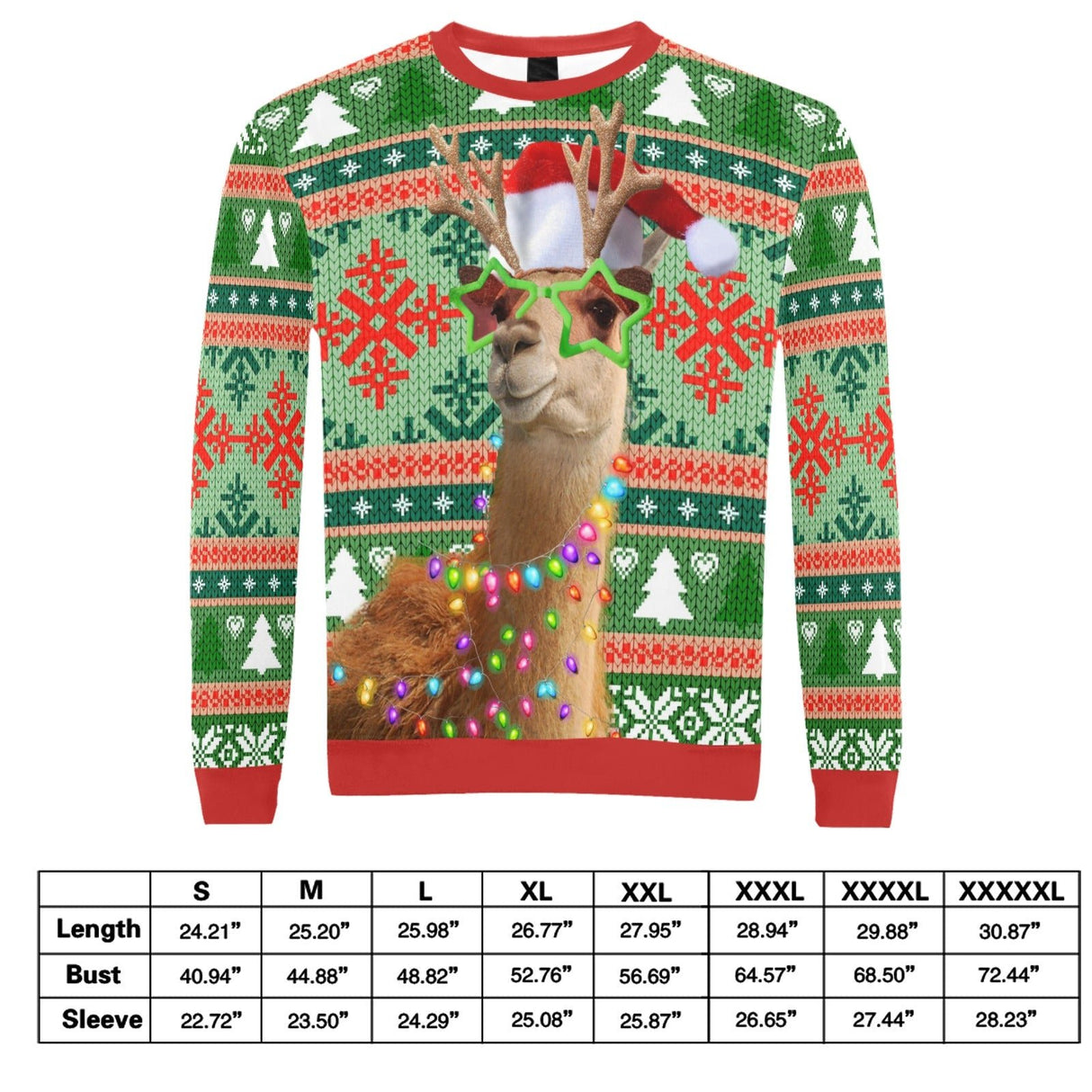 Llama Ugly Christmas Sweater - Random Galaxy