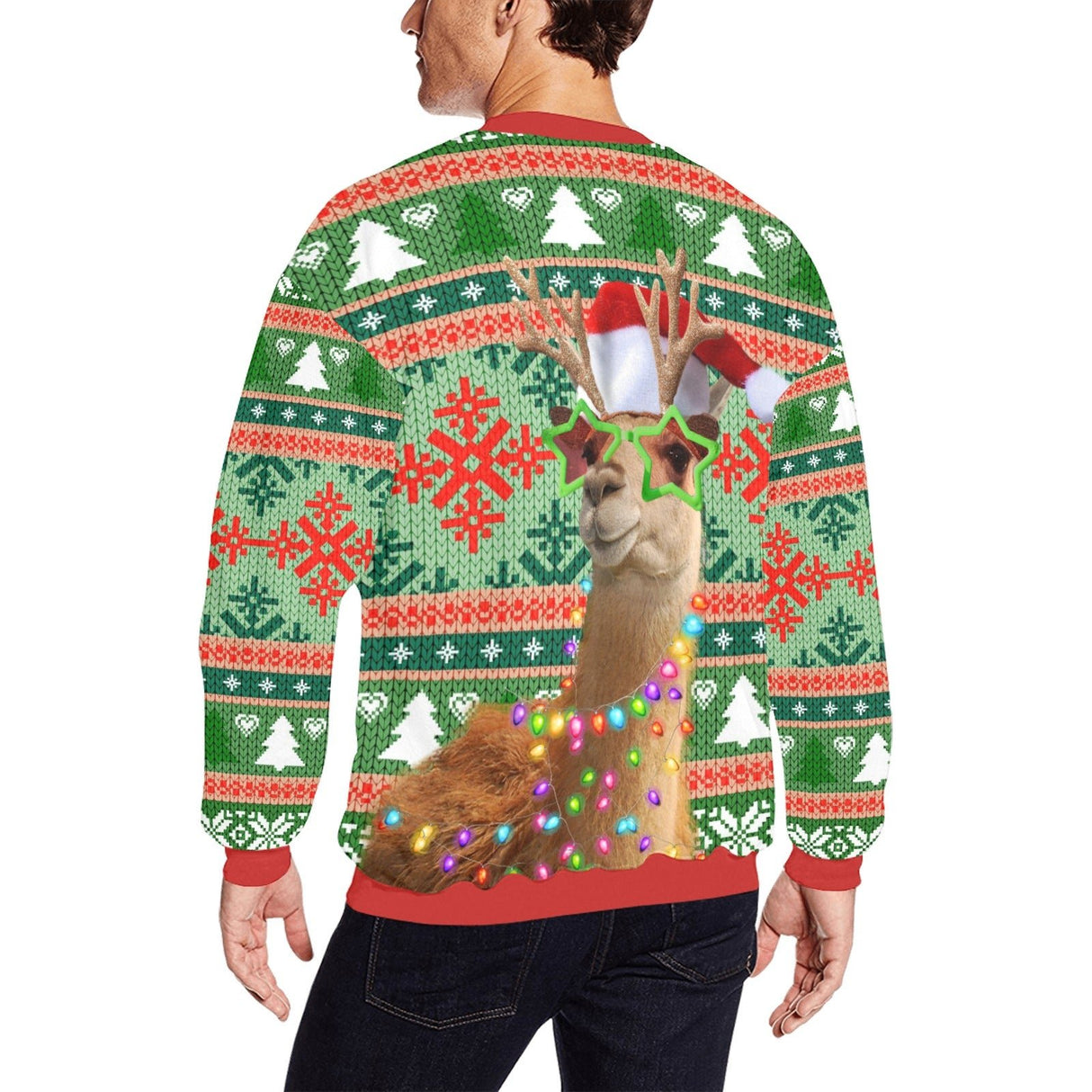 Llama Ugly Christmas Sweater - Random Galaxy