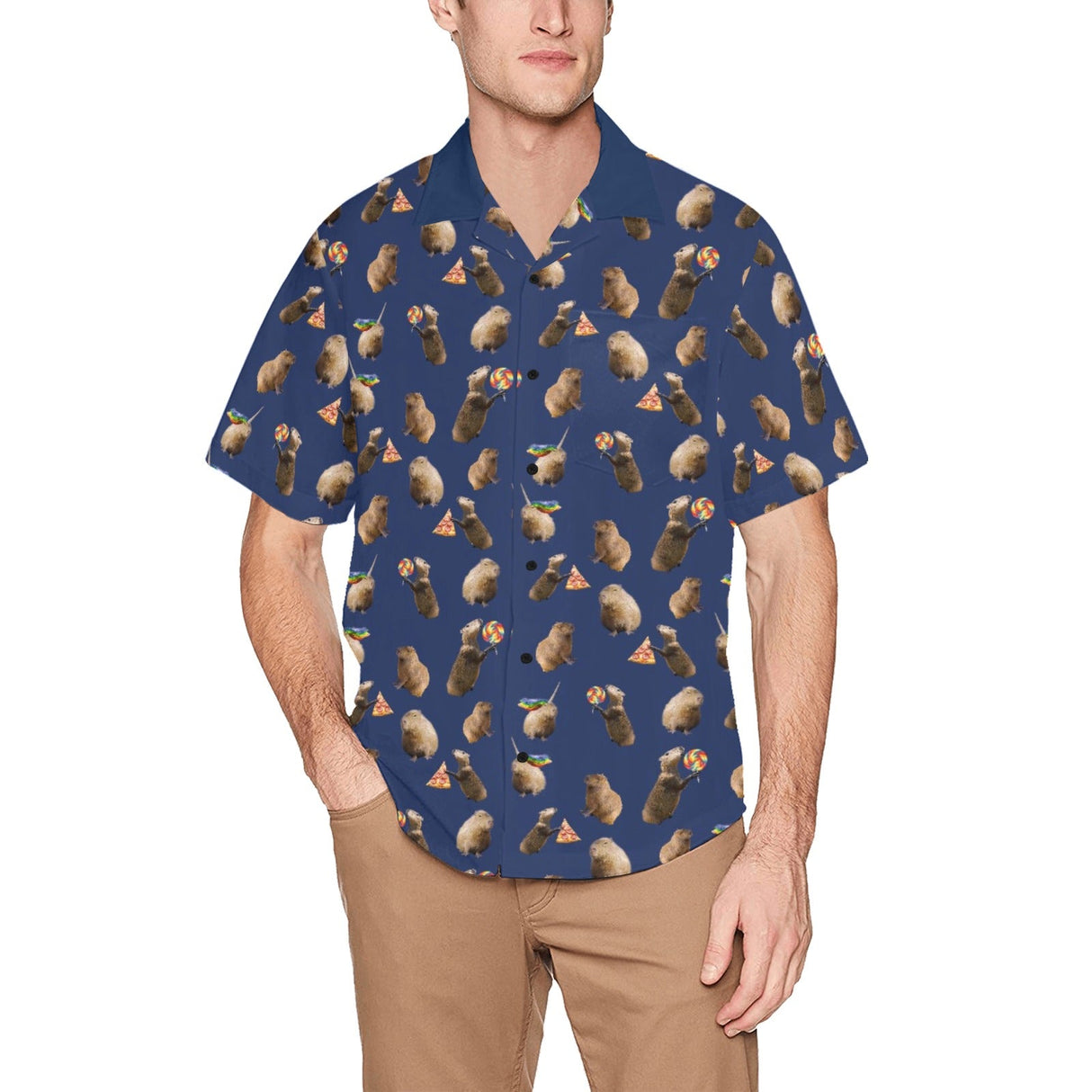 Men's All Over Print Hawaiian Shirt With Chest Pocket(ModelT58) - Inkedjoy