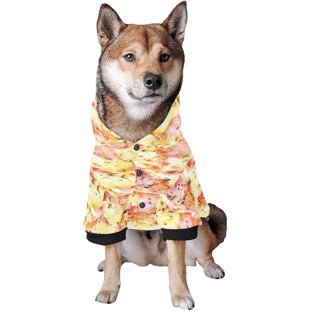 Pineapple Hawaiian Pizza Dog Costume Hoodie For Dogs - Random Galaxy