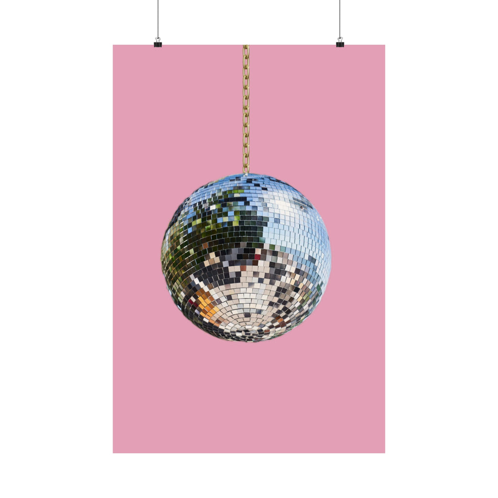 Pink Disco Ball Poster - Random Galaxy