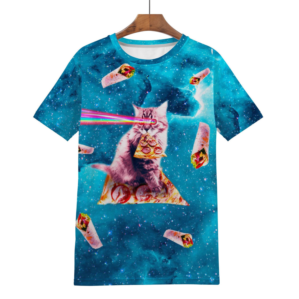 Pizza Laser Cat In Space Shirt - Random Galaxy