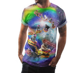 Rainbow Laser Cat in Space Shirt - Random Galaxy Official