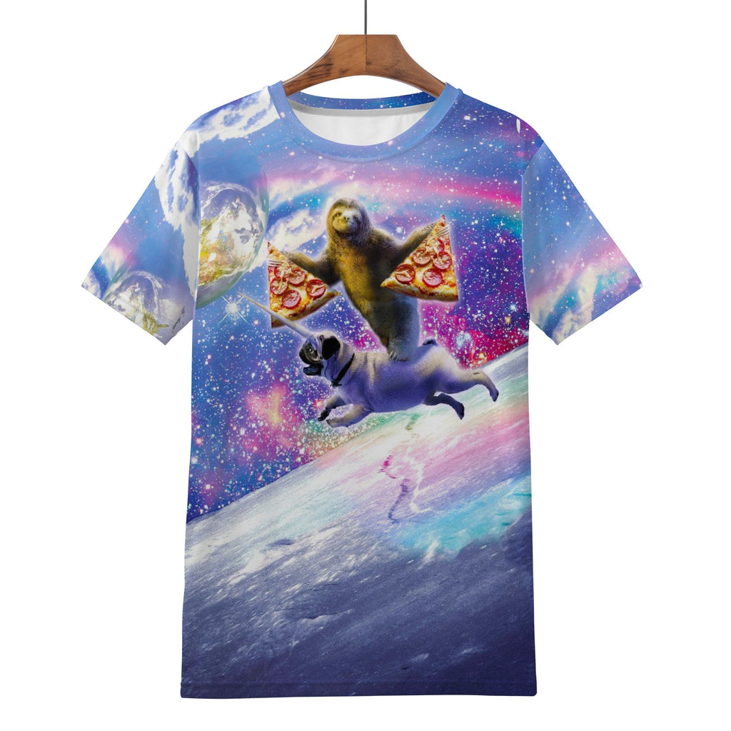 Sloth Riding Pug Shirt - Random Galaxy