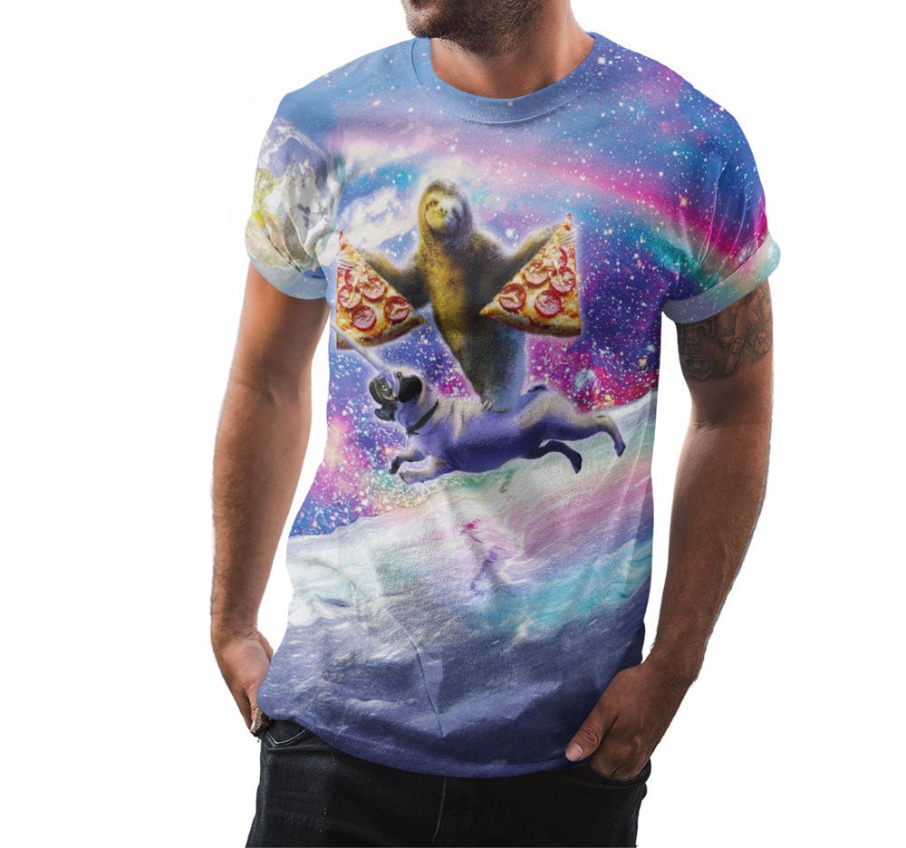 Sloth Riding Pug Shirt - Random Galaxy Official