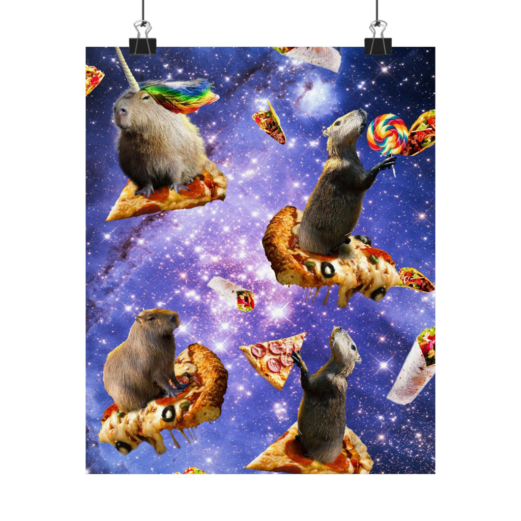 Space Capybara Poster - Random Galaxy