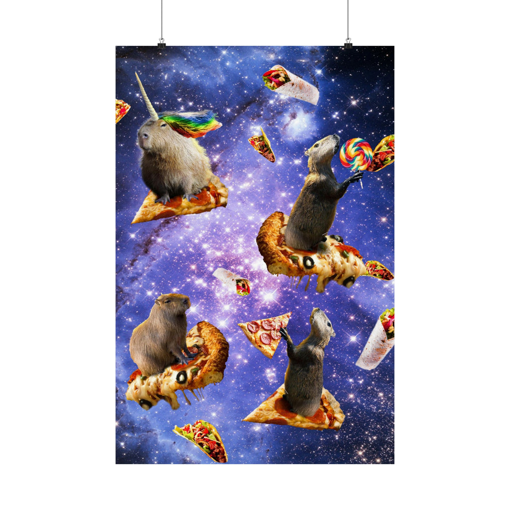 Space Capybara Poster - Random Galaxy