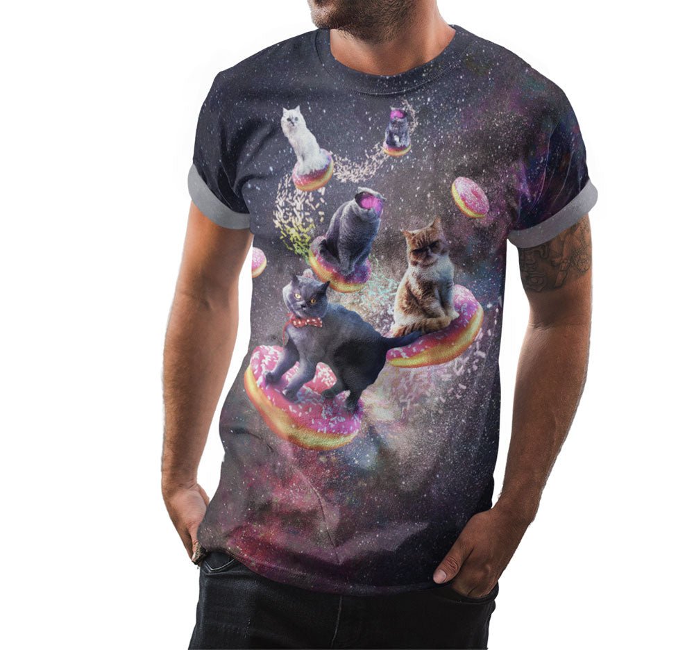 Space Cat Donut Shirt - Random Galaxy Official