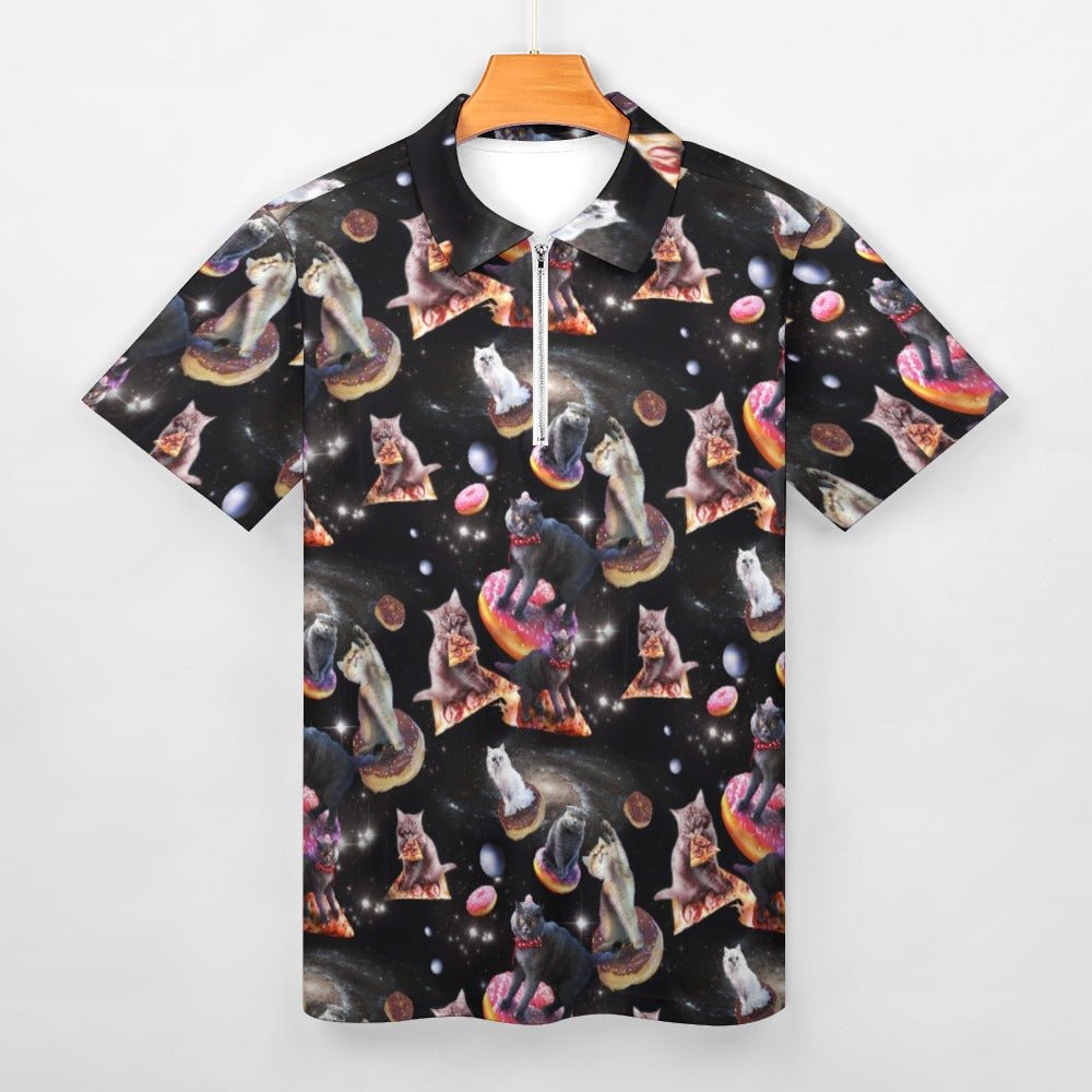 Space Cat Polo Shirt - Random Galaxy