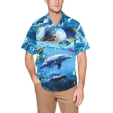 Space Dolphin Hawaiian Shirt | AOP 3D Tee Shirts - Random Galaxy Official