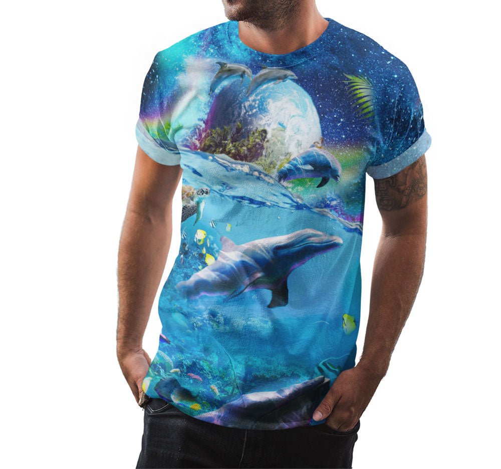 Space Dolphin Shirt - Random Galaxy Official