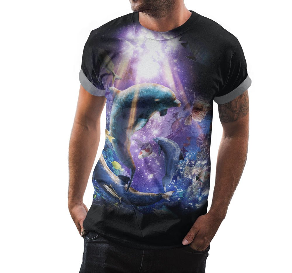 Space Dolphin Shirt - Random Galaxy Official