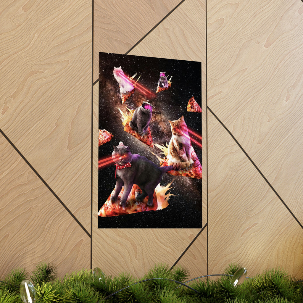 Space Pizza Cat Poster - Random Galaxy