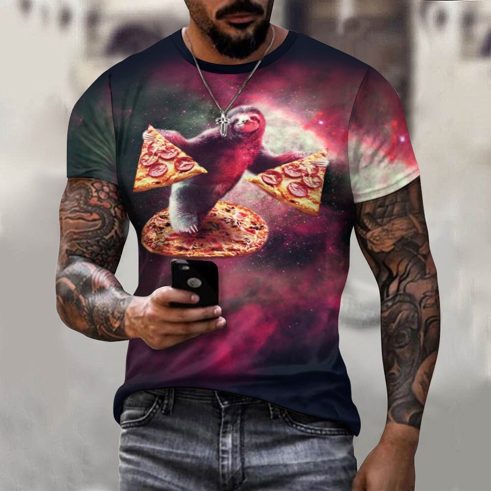 Space Pizza Sloth Shirt - Random Galaxy