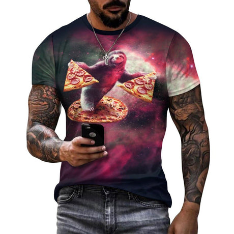 Space Pizza Sloth Shirt - Random Galaxy