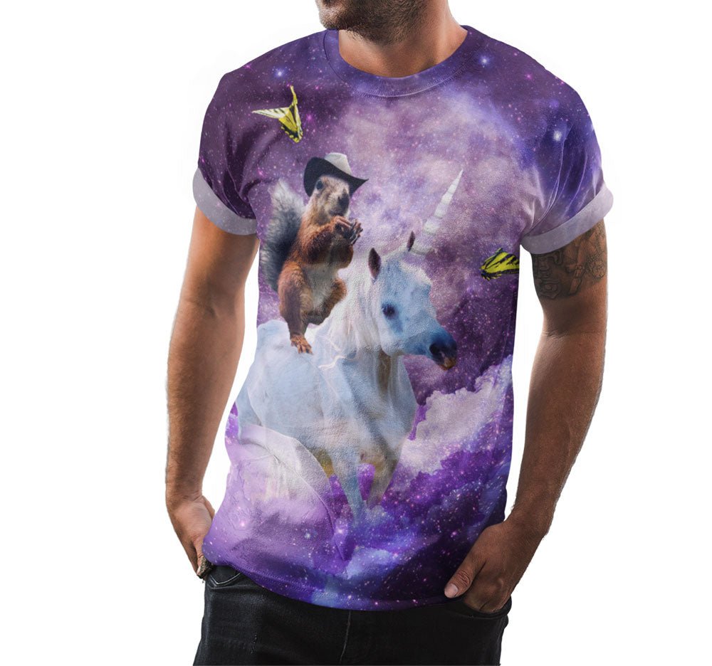 Squirrel Riding Unicorn Shirt - Random Galaxy Official