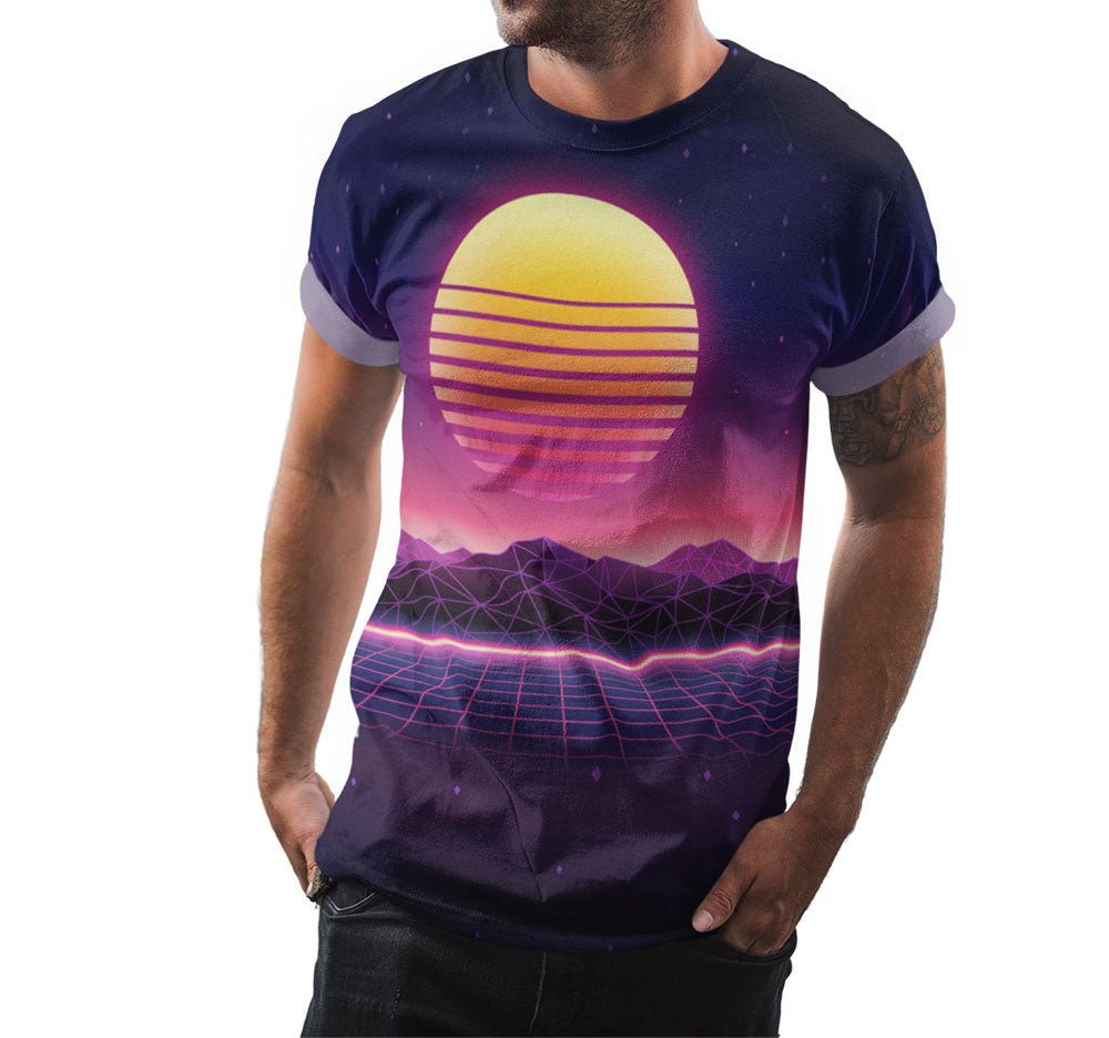 Synthwave Neon Sunset Shirt - Random Galaxy Official