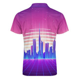 Synthwave Polo Shirt - Random Galaxy