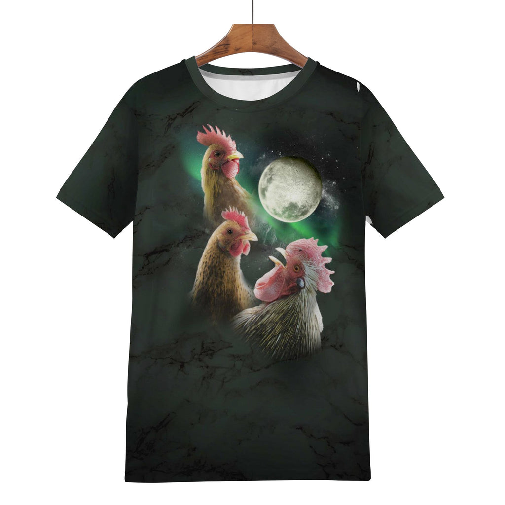 Three Chicken Moon Shirt - Random Galaxy