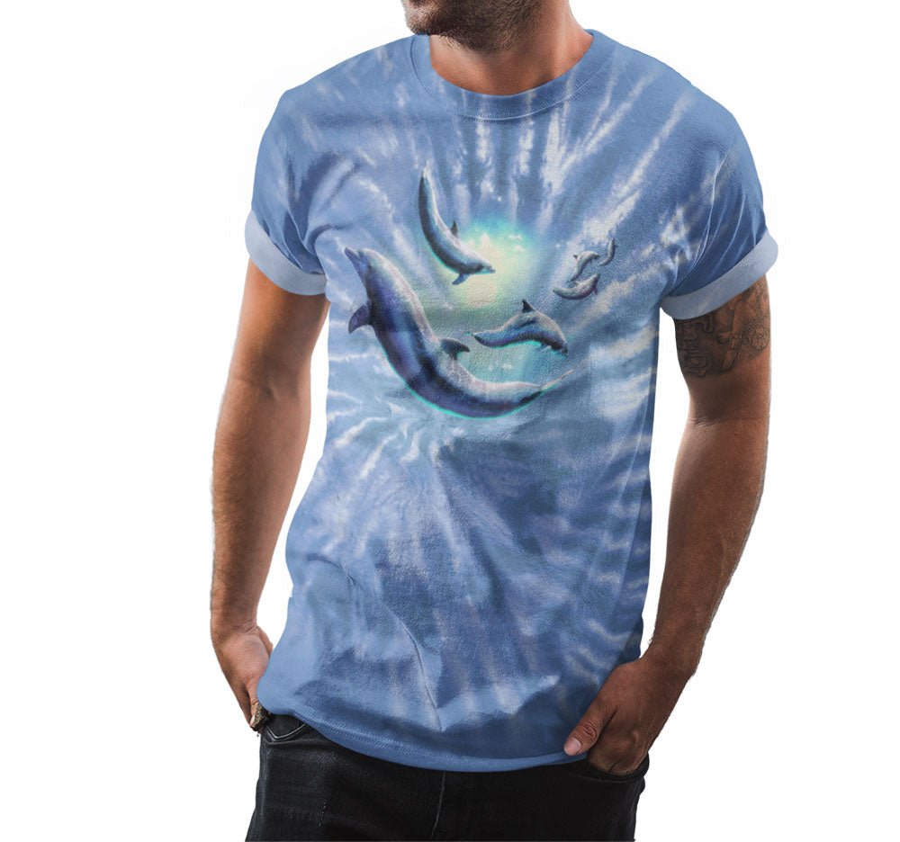 Tie Dye Dolphin Shirt - Random Galaxy