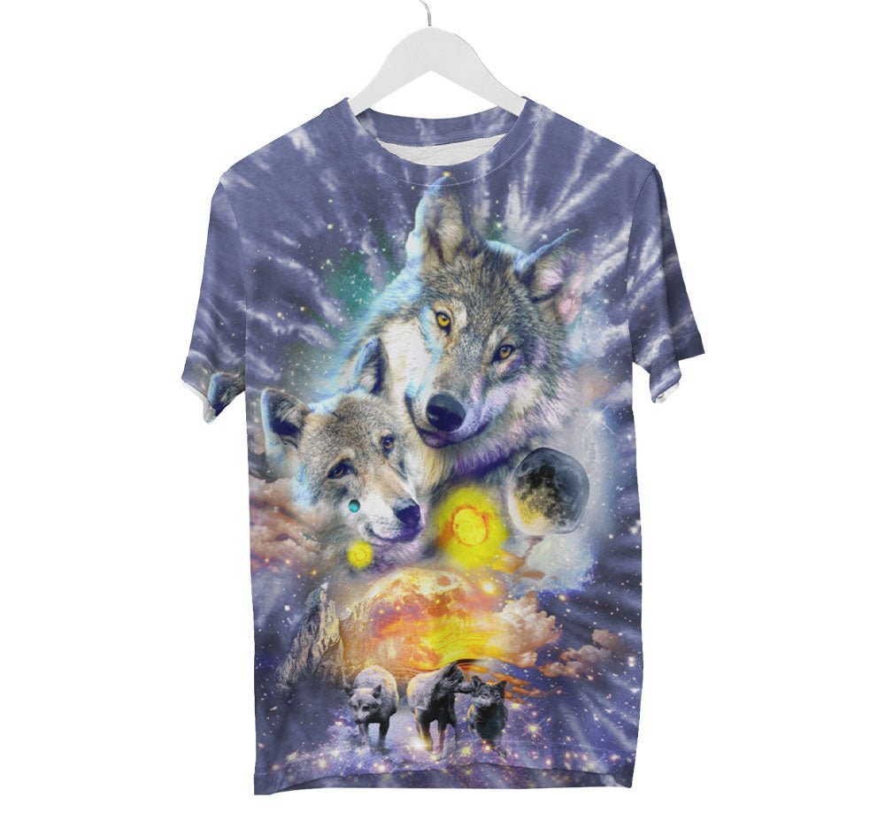 Tie Dye Wolf Shirt - Random Galaxy Official