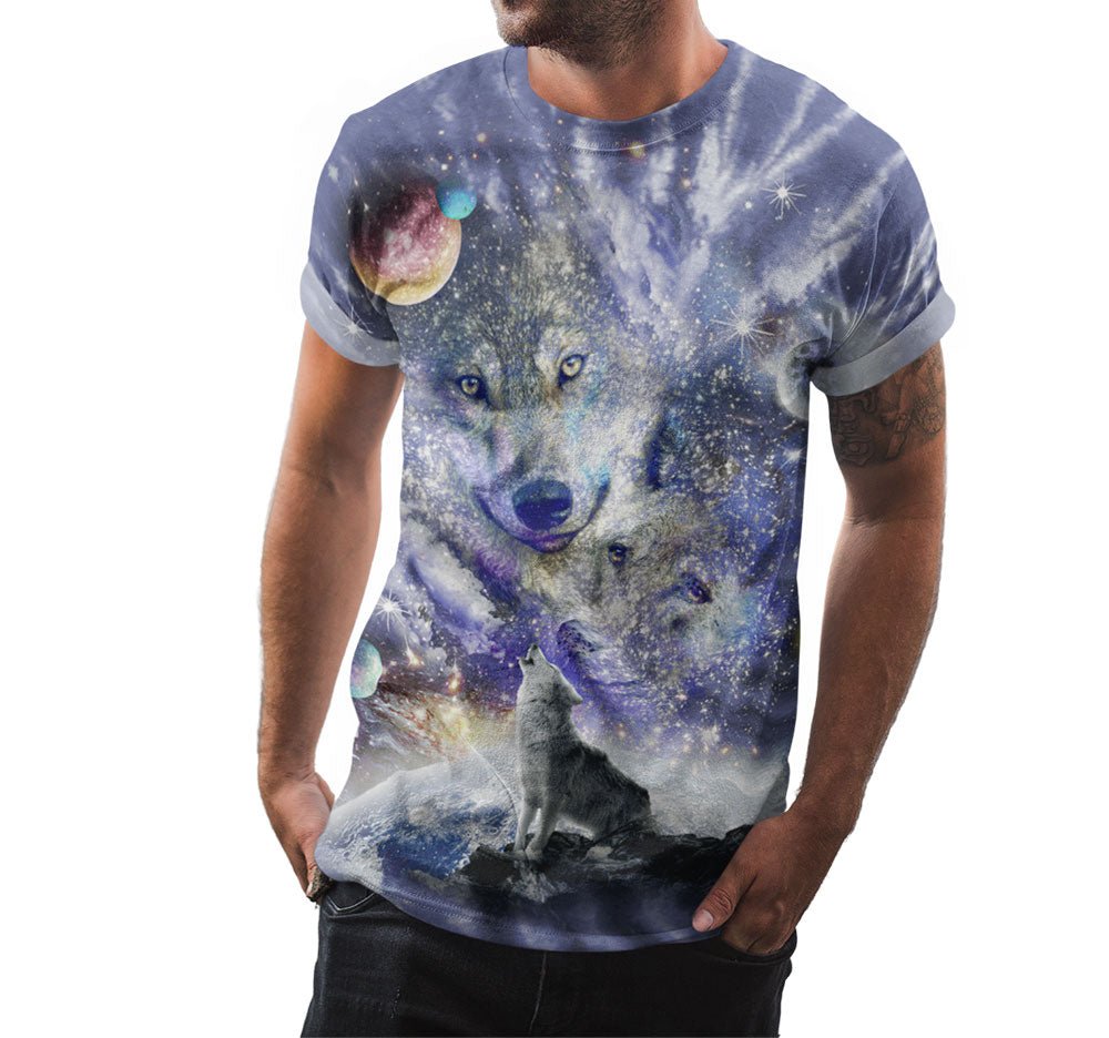 tie dye wolf shirt