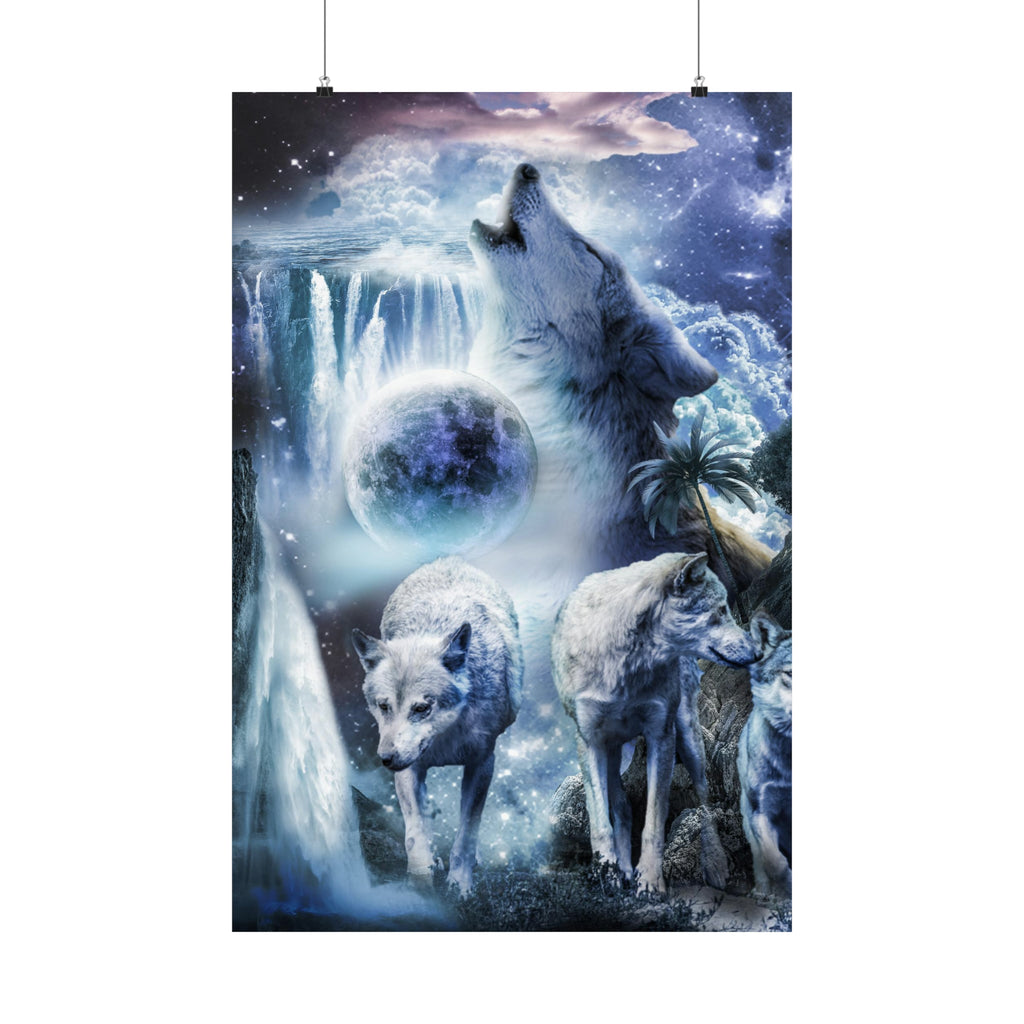 Tropical Wolf Poster - Random Galaxy