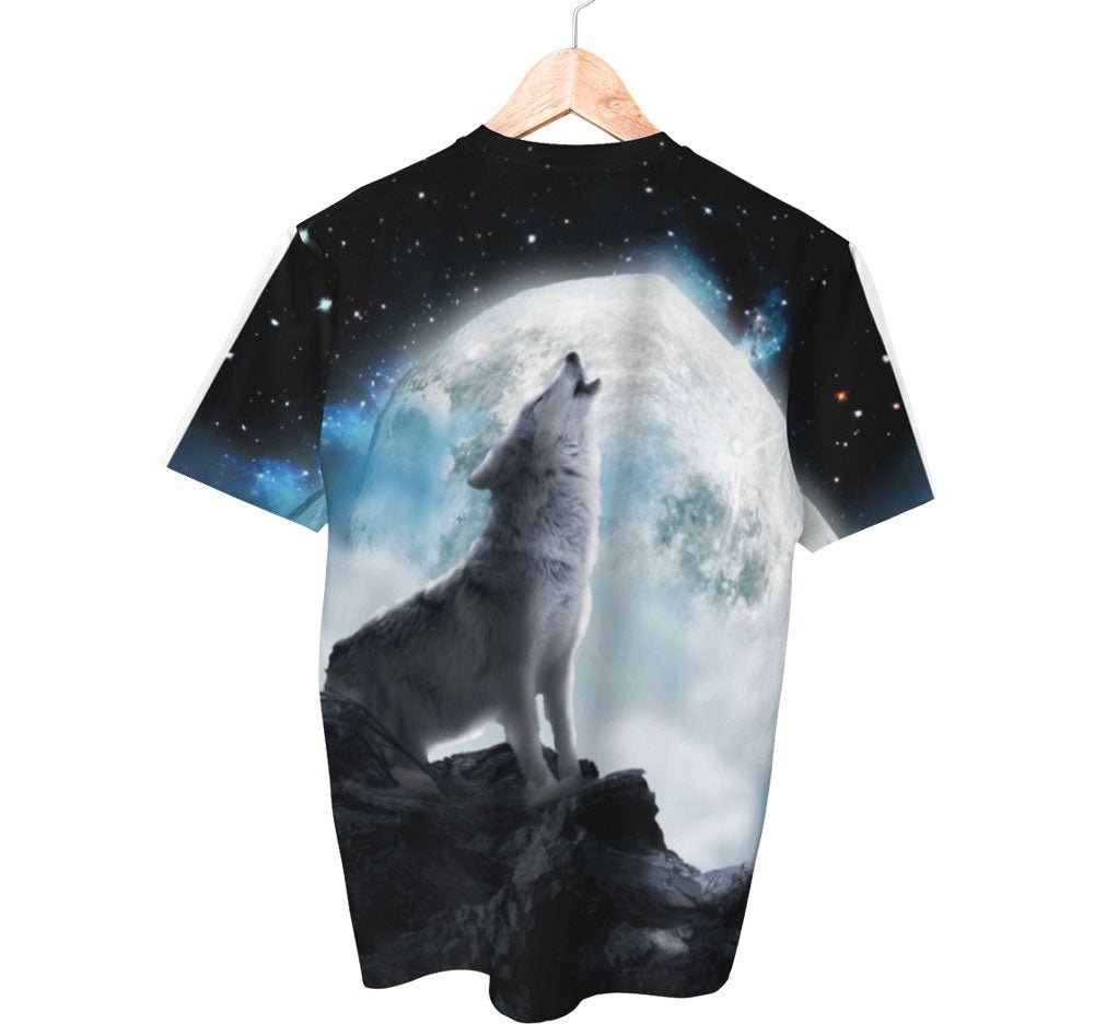 Wolf Howling At Moon Shirt - Random Galaxy Official