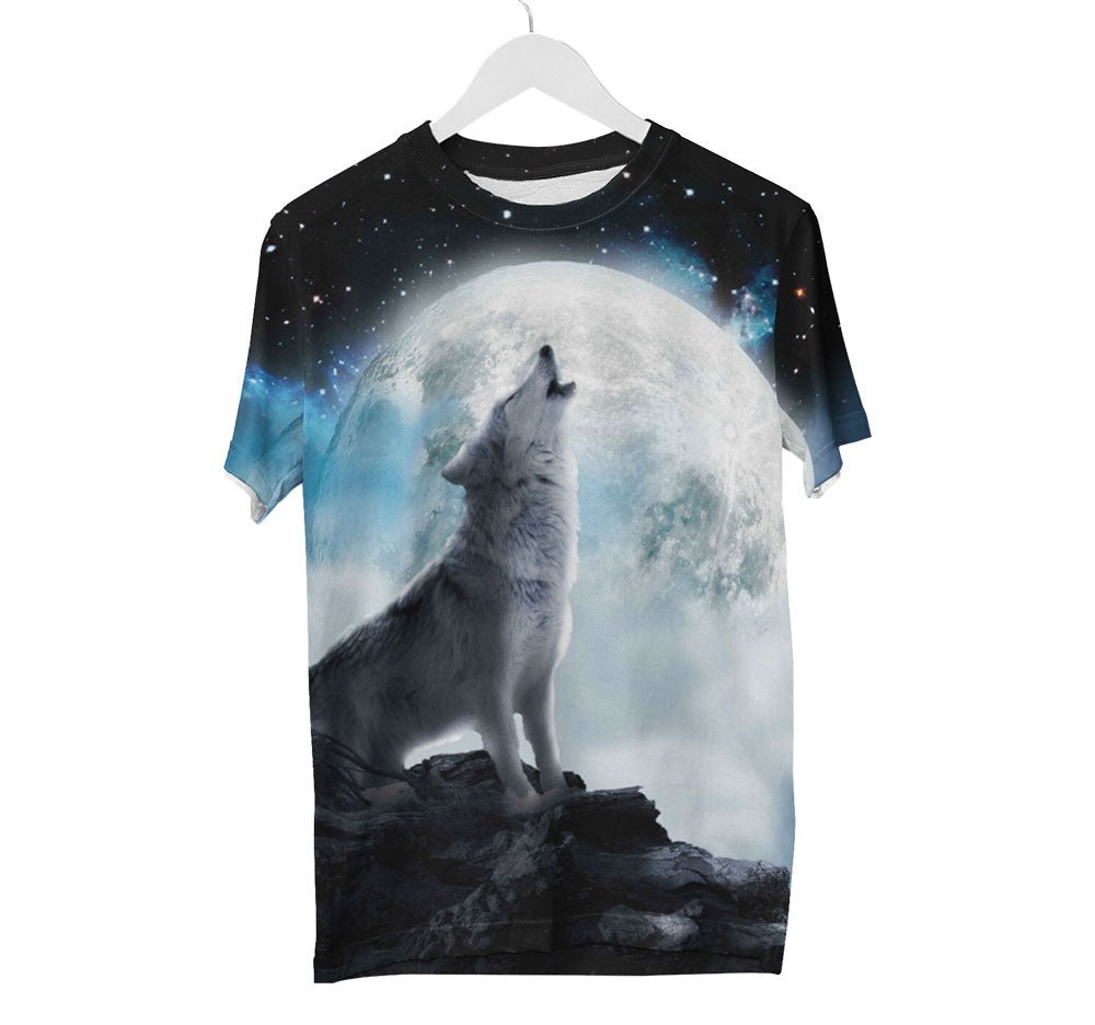 Wolf Howling At Moon Shirt - Random Galaxy Official