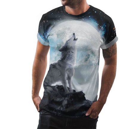 Wolf Howling At Moon Shirt - Random Galaxy Official